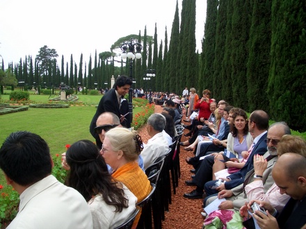 Seating around the Shrine in BahjiÂ­