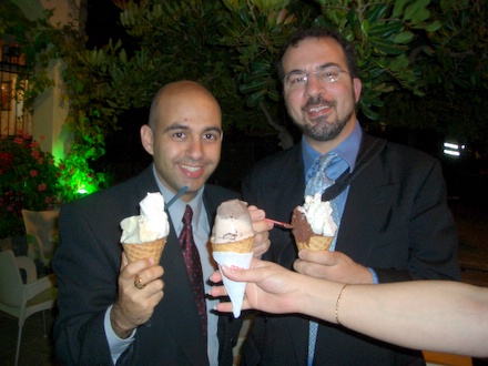 Arman and Behi with Ice Cream